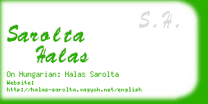 sarolta halas business card